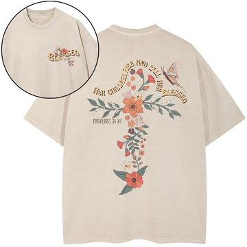 Her Children Rise And Call Her Blessed Christian TShirt