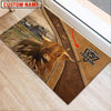 Uni Highland Cattle Personalized - Welcome  Doormat
