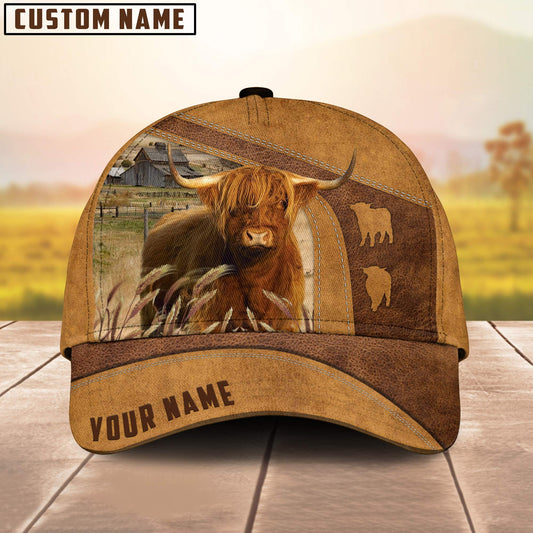 Uni Custom Name Highland Cattle Cap