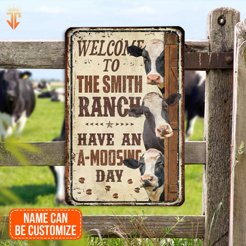 uni Holstein Have An AMOO-SING Day All Printed 3D Metal Sign