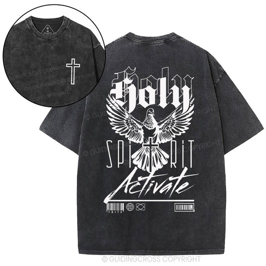 Holy Spirit Christian Washed T-Shirt Sale - GuidingCross