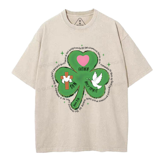 Holy Spirit With Father And Son Christian Washed TShirt