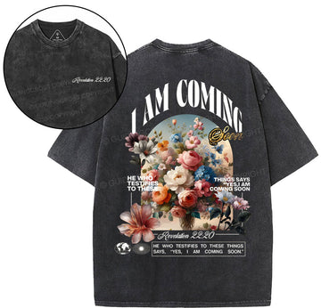 I Am Coming Christian Washed TShirt