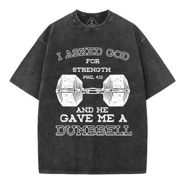I Ask God For Strength Christian Washed T-Shirt Sale - GuidingCross