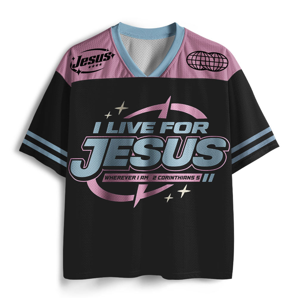 UniJames I Live For Jesus Christian Mesh Jersey