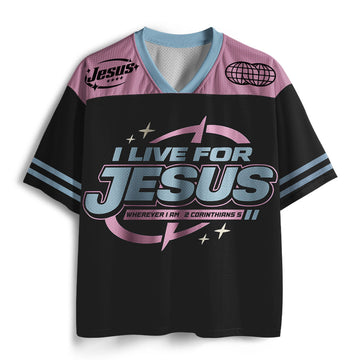 UniJames I Live For Jesus Christian Mesh Jersey