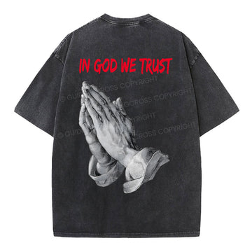 In God We Trust Christian Washed TShirt