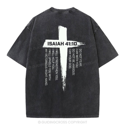 Isaiah 41 Christian Washed T-Shirt Sale - GuidingCross