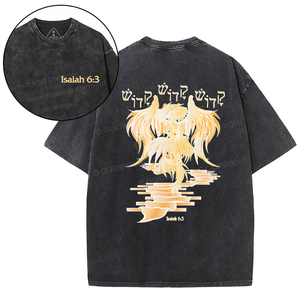 Isaiah-6:3 Christian Washed T-Shirt Sale - GuidingCross