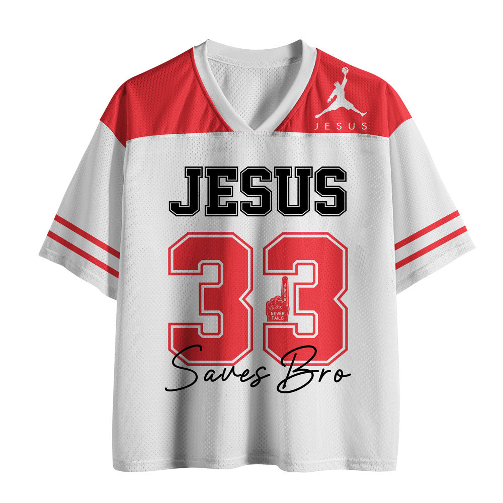 UniJames Jesus 33 White Christian Mesh Jersey