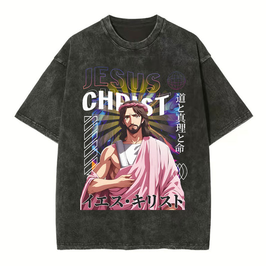 Jesus Christ Chirstian Washed TShirt