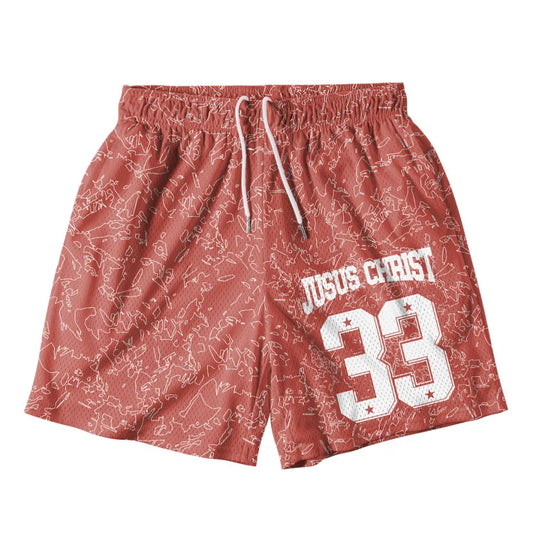 UniJames Jesus Christ Christian Red Mesh Jersey