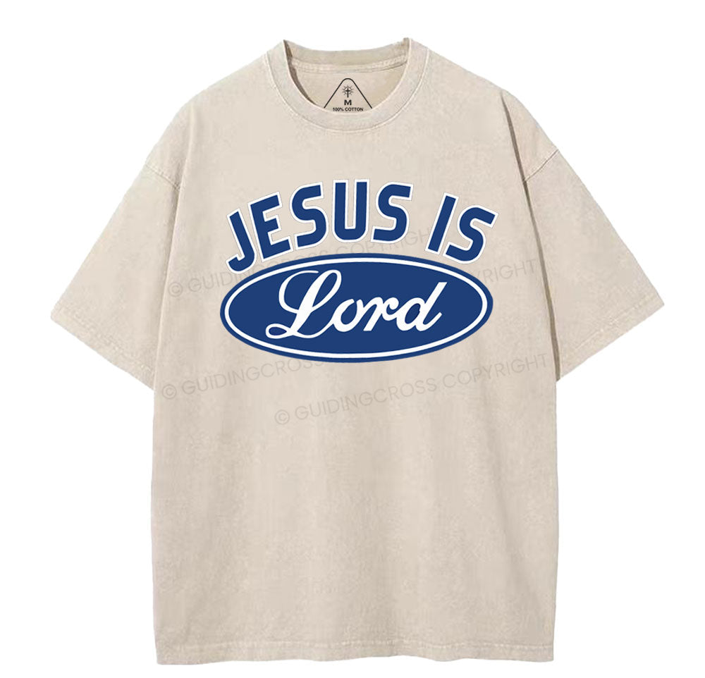 Jesus Is Lord Christian Washed T-Shirt Sale - GuidingCross