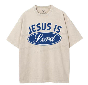 Jesus Is Lord Christian Washed T-Shirt Sale - GuidingCross