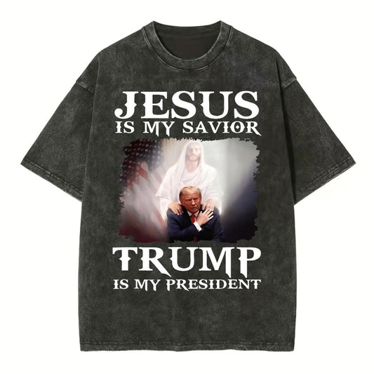 Jesus Is My Savior Christian Washed TShirt