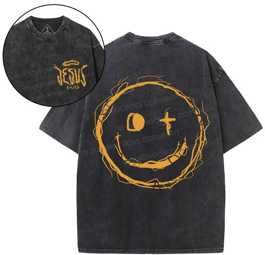 Jesus Lives Christian Washed T-Shirt Sale - GuidingCross