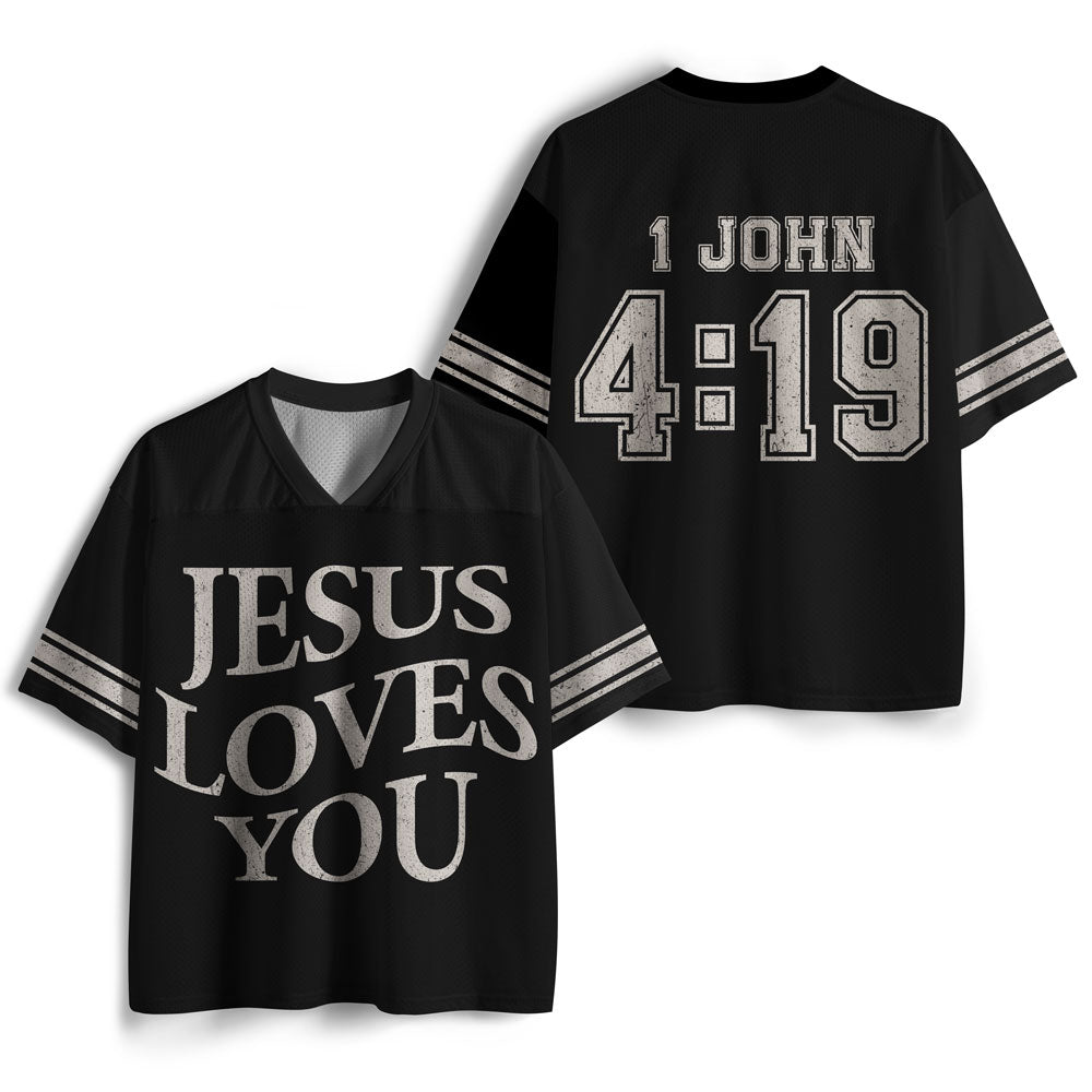 UniJames Jesus Loves You Christian Mesh Jersey
