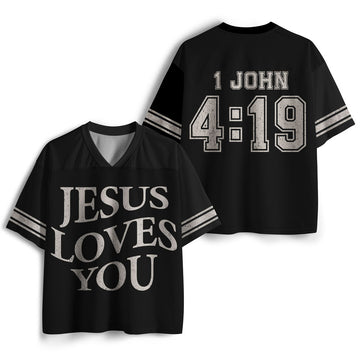 UniJames Jesus Loves You Christian Mesh Jersey