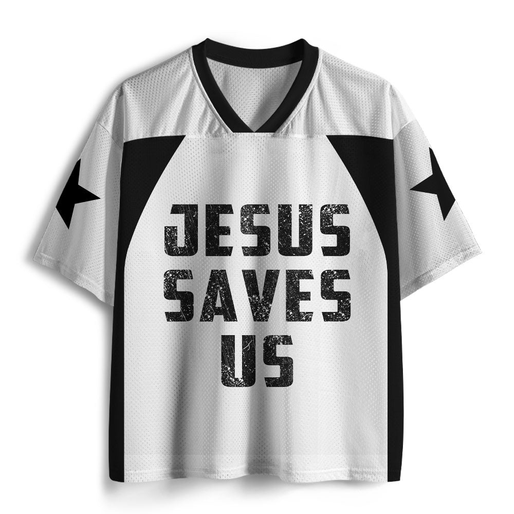 UniJames Jesus Saves Us Christian Mesh Jersey