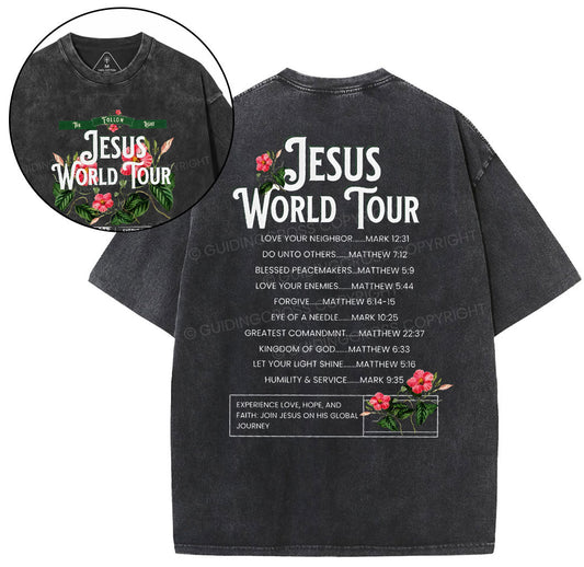 Jesus Word Tour Christian Washed TShirt