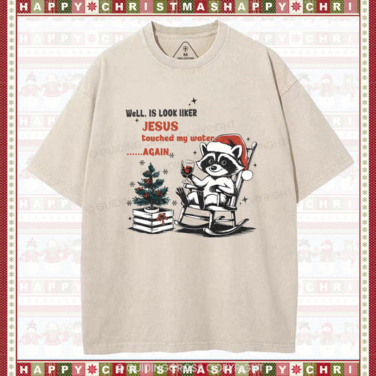 Jesus Touched My Water Christian Washed TShirt