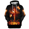 Uni Jesus And The Three Crosses 3D Hoodie