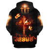 Uni Jesus And The Three Crosses 3D Hoodie