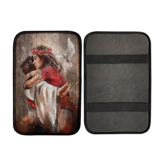 Uni Jesus Dove A Warming Hug Car Armrest Pad