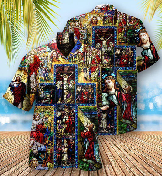 UniJames Truck Driver Jesus Bless In The Sunset Hawaiian Shirt - Christian Hawaiian Shirts For Men & Women