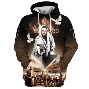Uni Jesus God Bible And Dove 3D Hoodie