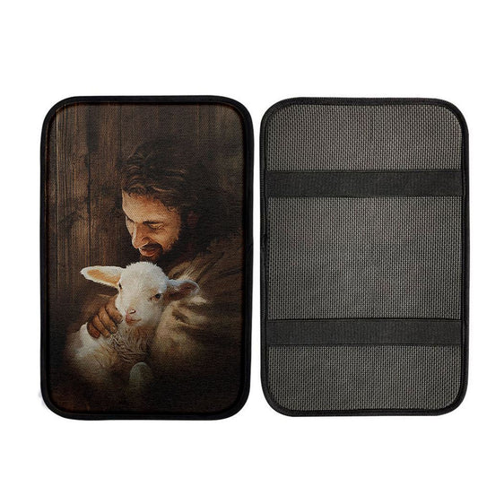 Uni Jesus Holding Lamb Car Armrest Pad