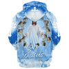 Jesus Is My Savior Hoodie Jesus And Angels 3D Hoodies Jesus Hoodie Men & Women, God 3D Printed Hoodie, Christian Apparel Hoodies