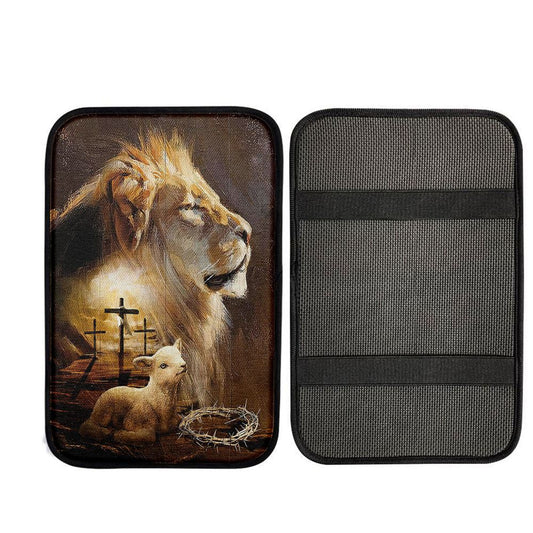 Uni Jesus Hand Schnauzer Flower Field Car Armrest Pad