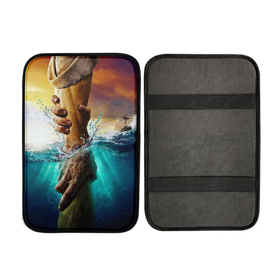 Uni Jesus Saves Peter From Drowning Car Armrest Pad