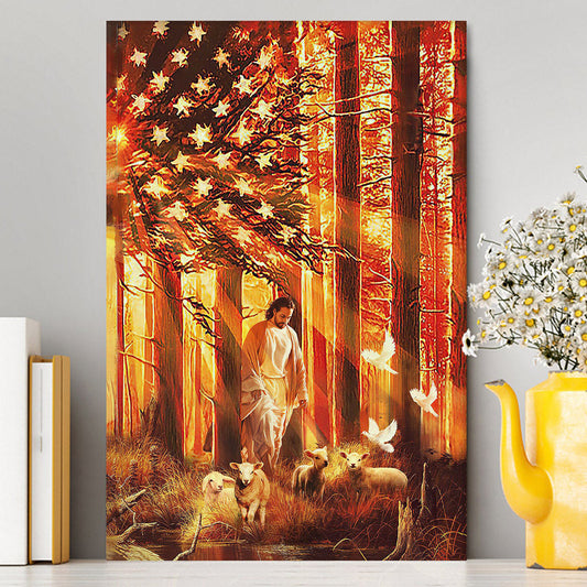 Uni Jesus & The Lambs Canvas