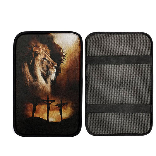 Uni Jesus The Lion Of Judah Car Armrest Pad - Jesus On The Cross Car Armrest Pad