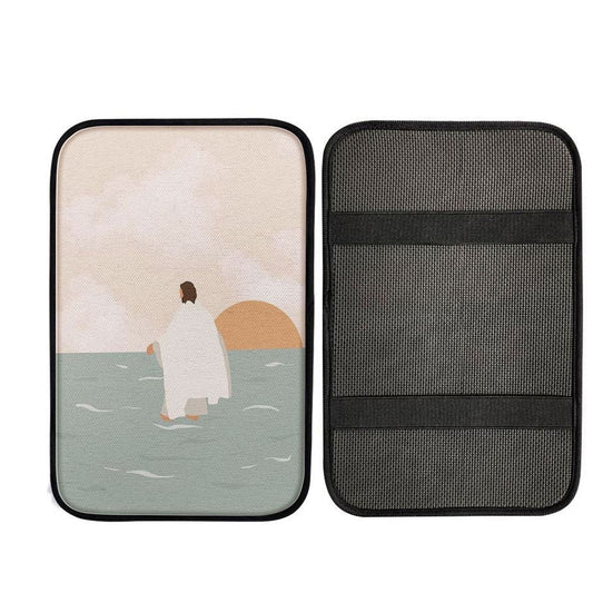 Uni Jesus Walking On Water Car Armrest Pad