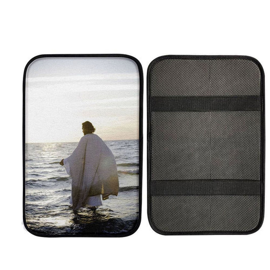 Uni Jesus Walks On Water Car Center Console Cover - Jesus Car Armrest Pad
