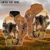 Uni Custom Name Farm Horse Lovers 3D Printed Hoodie