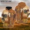 Uni Custom Name Farm Horse Lovers 3D Printed Hoodie