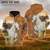 Uni Custom Name Farm Horse Lovers 3D Printed Hoodie