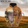 Uni Custom Name Farm Horse Lovers 3D Printed Hoodie