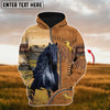 Uni Custom Name Farm Horse Lovers 3D Printed Hoodie