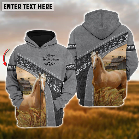Uni Custom Name Farm Horse Lovers 3D Printed Hoodie