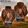 Uni Custom Name American Quarter Horse Never Walk Alone 3D Hoodie
