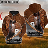 Uni Custom Name Appaloosa Horse Never Walk Alone 3D Hoodie