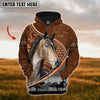 Uni Custom Name Hackney Horse Never Walk Alone 3D Hoodie