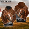 Uni Custom Name Thoroughbred Horse Never Walk Alone 3D Hoodie