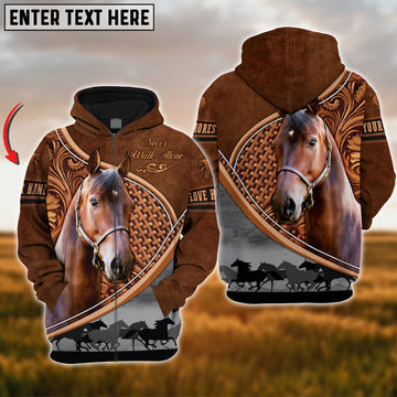 Uni Custom Name Morgan Horse Never Walk Alone 3D Hoodie