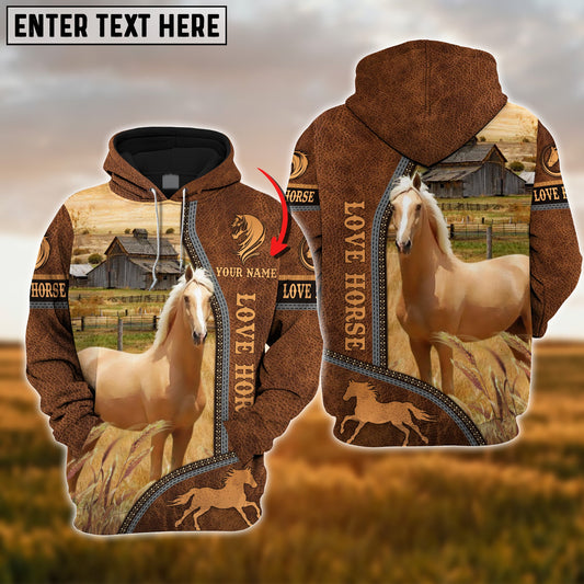 Uni Custom Name Farm Horse Lovers 3D Printed Hoodie